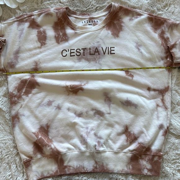 LACAUSA Sweatshirt C’est La Vie Tie Dye - Picture 4 of 6